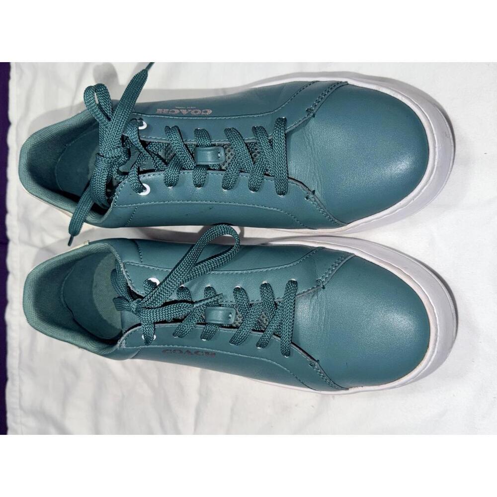 Coach Mens Clip Low Top Sneaker 10.5D  Chalk Ocean C3081